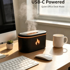 Small USB Aromatherapy Humidifier Essential Oil Aroma Diffuser Led Night Light 7-Color Ambient Light Ultrasonic Silent Space Fragrance Atomizer 200Ml Water Tank Bedroom Home Office Holiday Gift