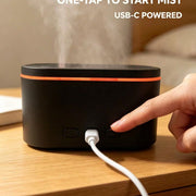 Small USB Aromatherapy Humidifier Essential Oil Aroma Diffuser Led Night Light 7-Color Ambient Light Ultrasonic Silent Space Fragrance Atomizer 200Ml Water Tank Bedroom Home Office Holiday Gift