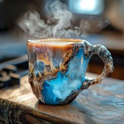 Mineral Crystal Coffee Mugs - Faux Mineral Crystal Resin Coffee Cups - Cross-Border New Arrival