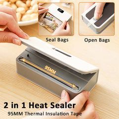 Plastic Bags Sealer Mini Handheld Heat Bag Sealing Machine Heat Bag Sealer Food Packaging Sealing Machine Portable Bags Sealer